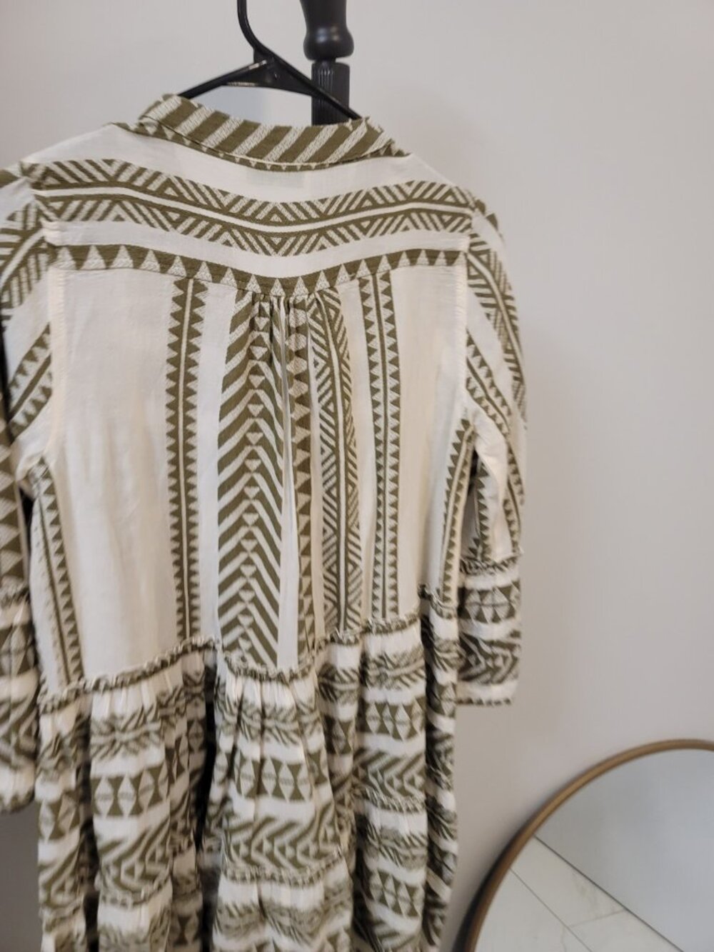Devotion Twins Embroidered Ella Tunic Dress Sz XS Boho Cotton Bell Sleeve Multic - Picture 5 of 7